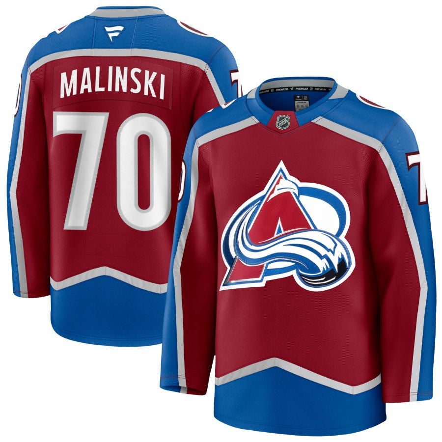 Sam Malinski Colorado Avalanche 2025 Burgundy Home Premium Jersey 1 Sam Malinski Colorado Avalanche 2025 Burgundy Home Premium Jersey