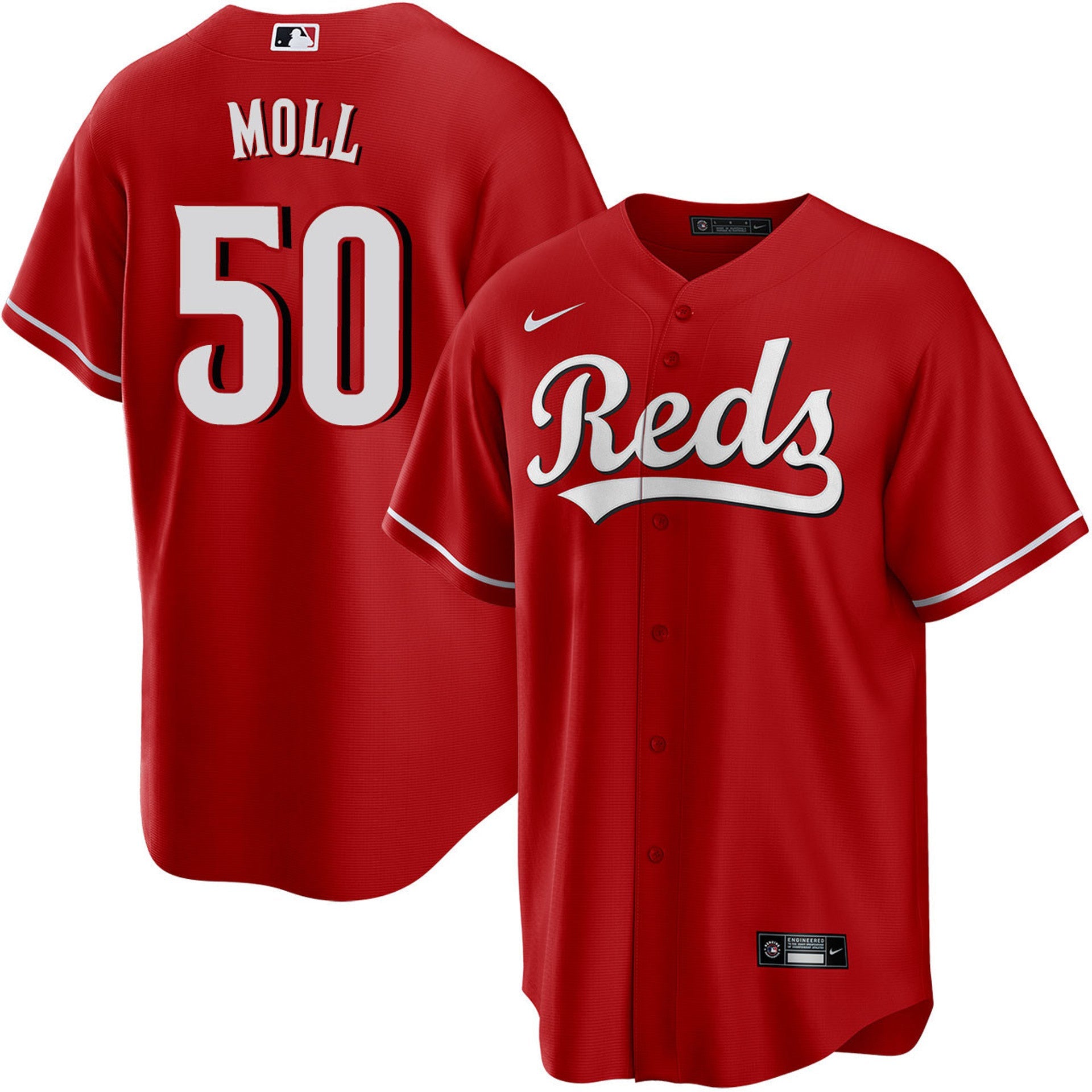 Sam Moll Cincinnati Reds 2025 Alternate Jersey - Red