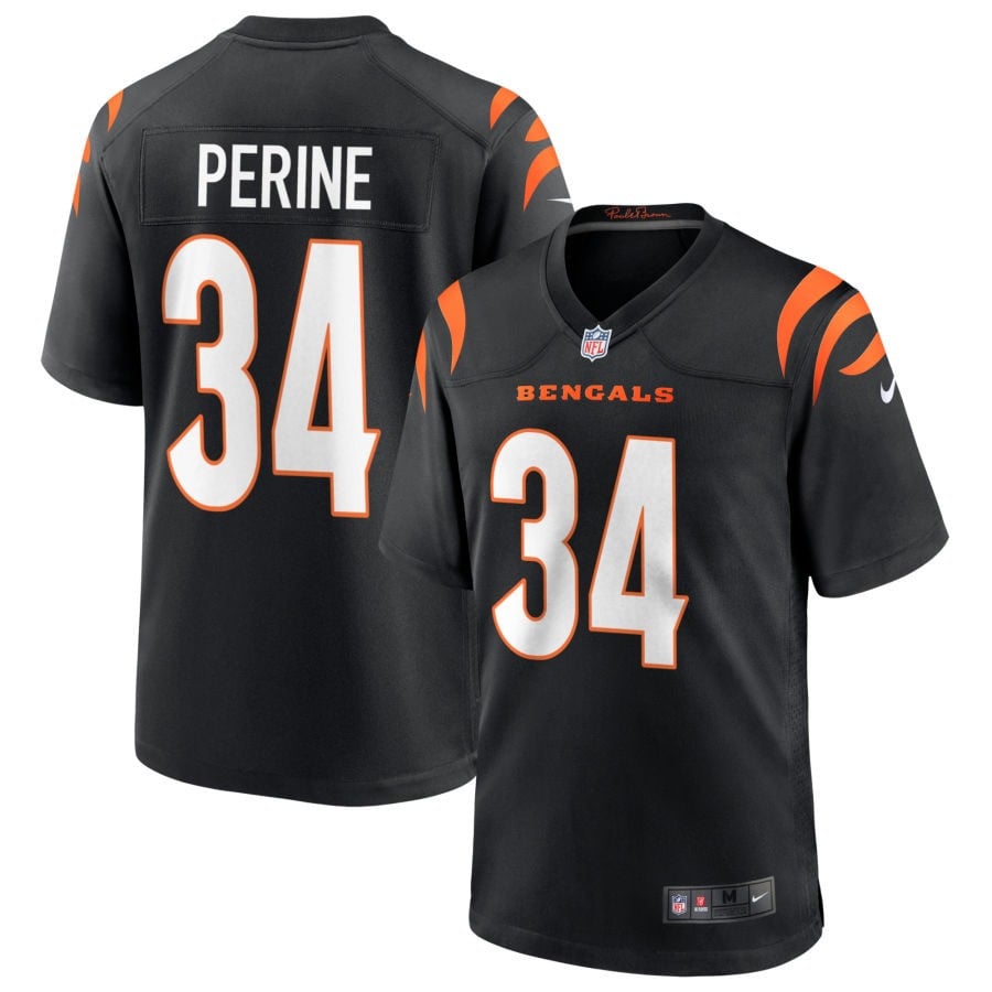 Samaje Perine Cincinnati Bengals 2025 Game Jersey - Black