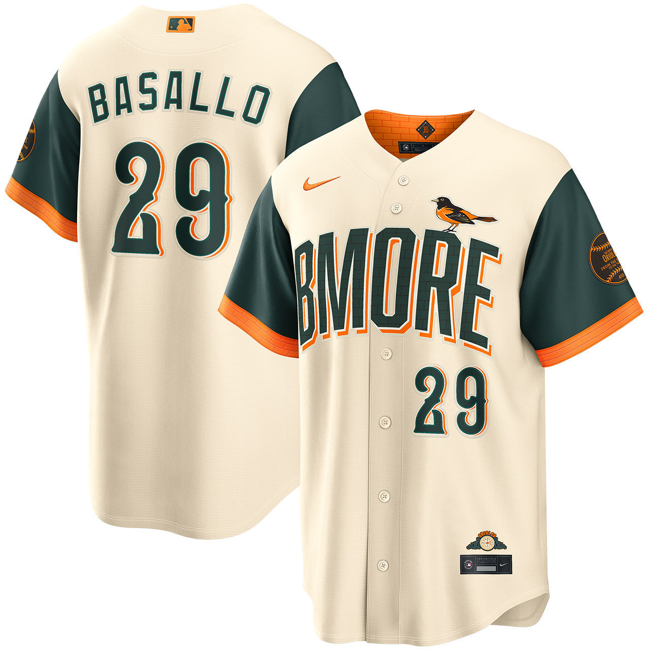 Samuel Basallo Baltimore Orioles 2026 City Connect Jersey - Cream