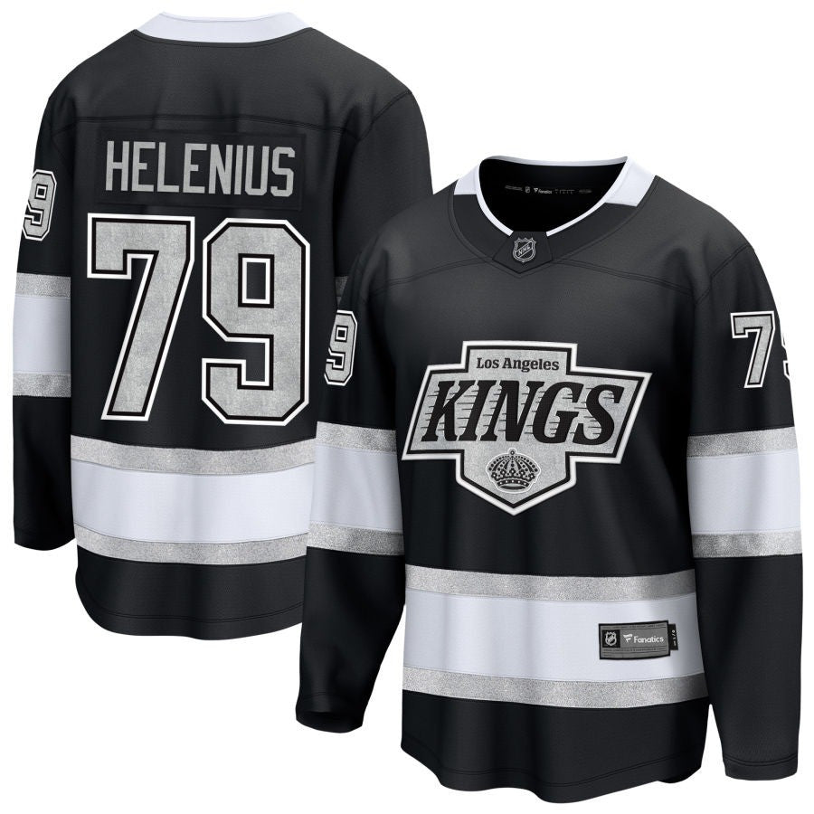 Samuel Helenius Los Angeles Kings 2025 Home Breakaway Jersey - Black 1 Samuel Helenius Los Angeles Kings 2025 Home Breakaway Jersey - Black