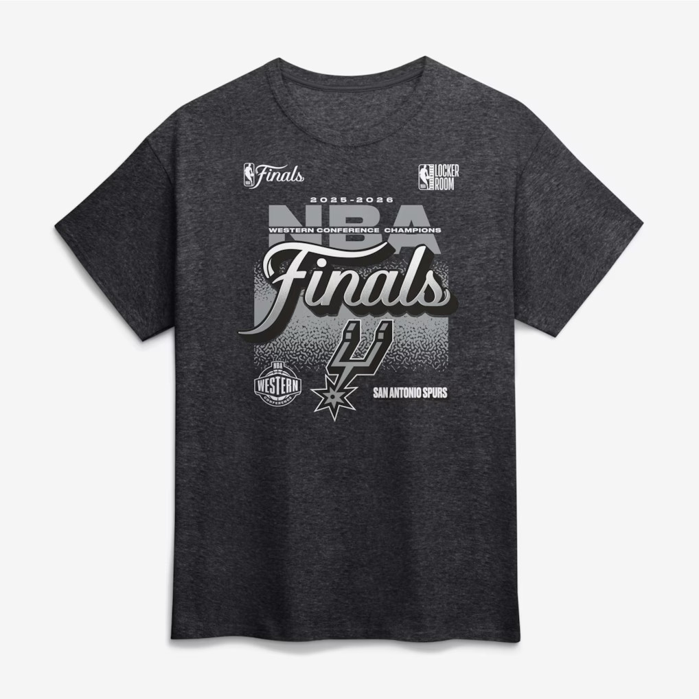 San Antonio Spurs Finals Merch 2026 Western Conference Champions Locker Room T-Shirt Fan Gear