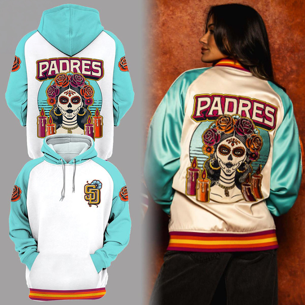 San Diego Padres City Connect Dia De Los Muertos 2026 Hoodie Padres Merch Gifts For Friends