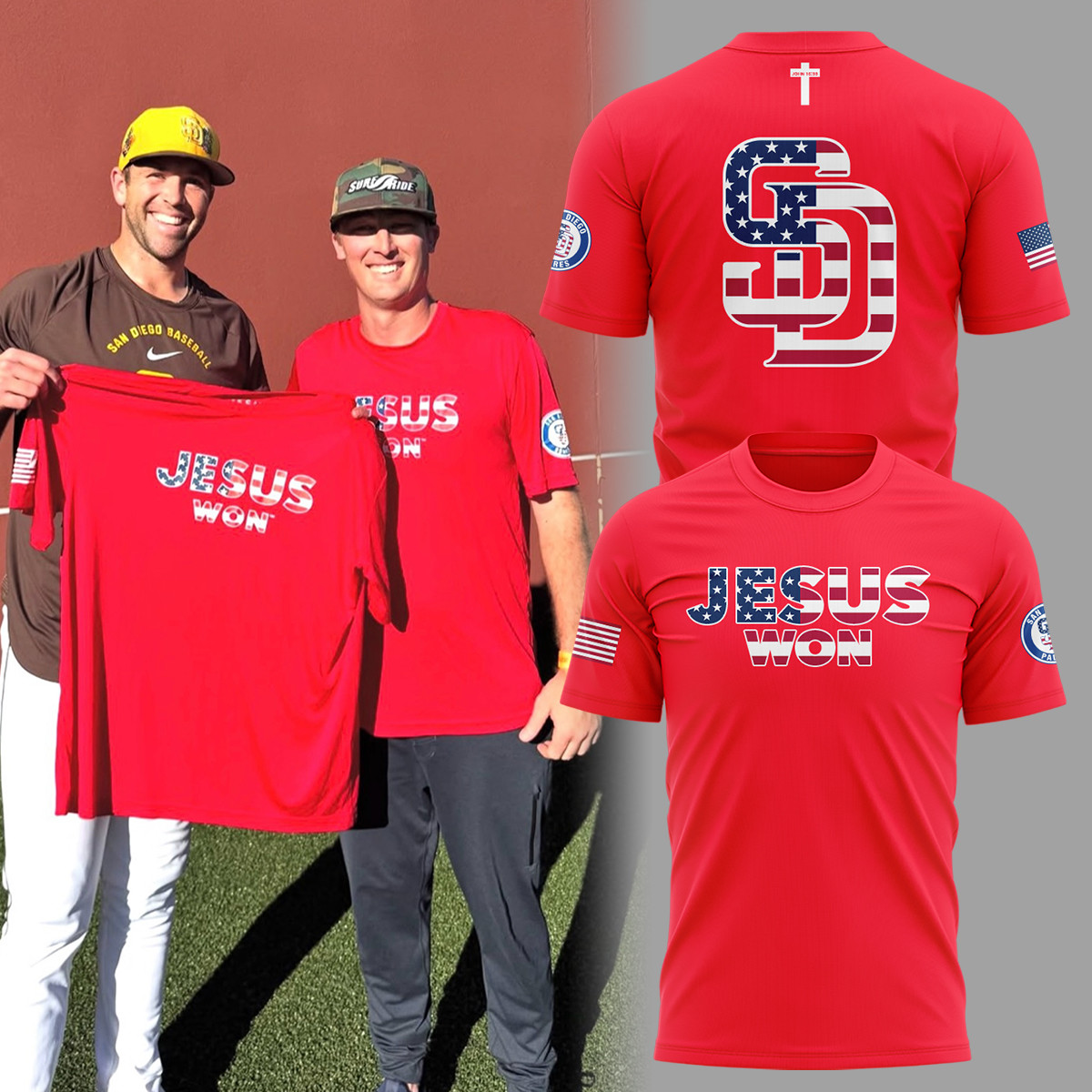 San Diego Padres Jesus Won T-Shirt 2026 SD Padres Merch Gifts For Baseball Lovers