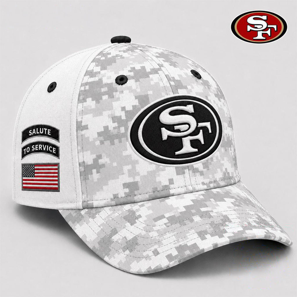 San Francisco 49ers 2026 Salute To Service Digital Camo Hat SF 49ers Merch Gift For Fans