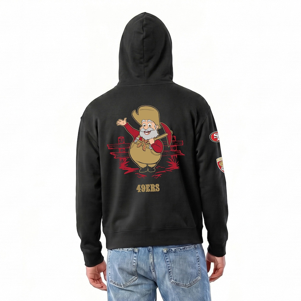 San Francisco 49ers Disney X NFL Champion Stinky Pete All-Star Zip Hoodie Black SF 49ers Merch Fan Gifts - Image 2