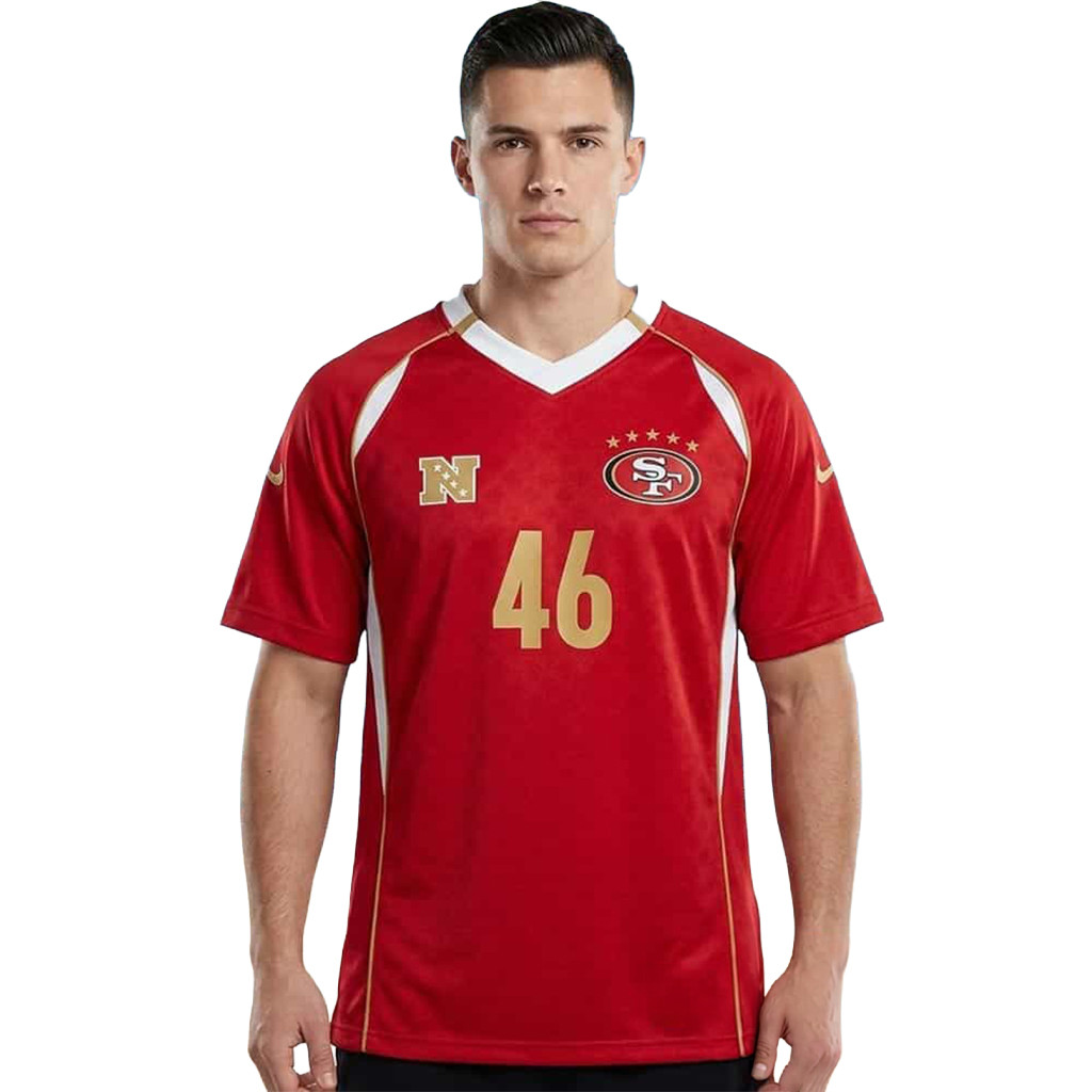 San Francisco 49ers Football X Football Jersey 2026 SF 49ers Merch Gift Ideas For Brothers