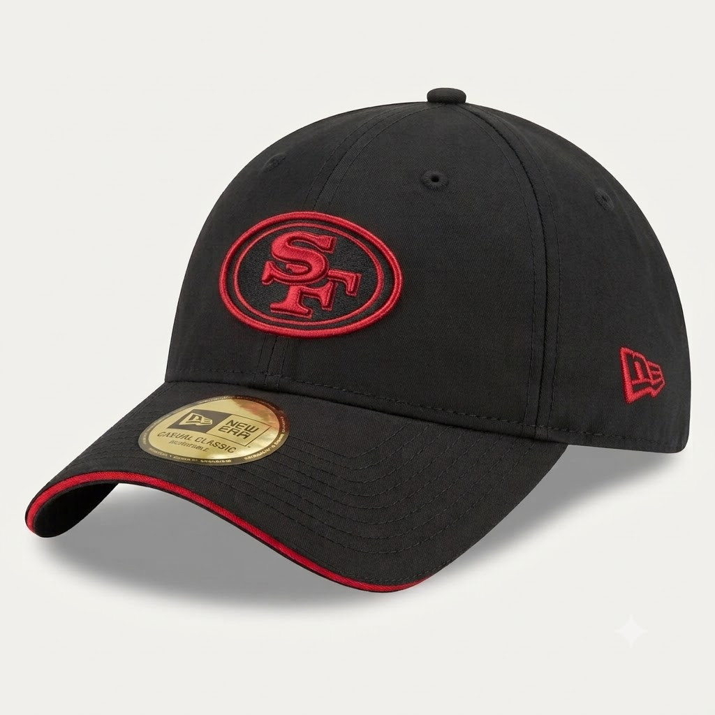 San Francisco 49ers Merch - Men's 2026 Sideline Casual Classic Adjustable Hat, Black - New Era - Best Football Gifts