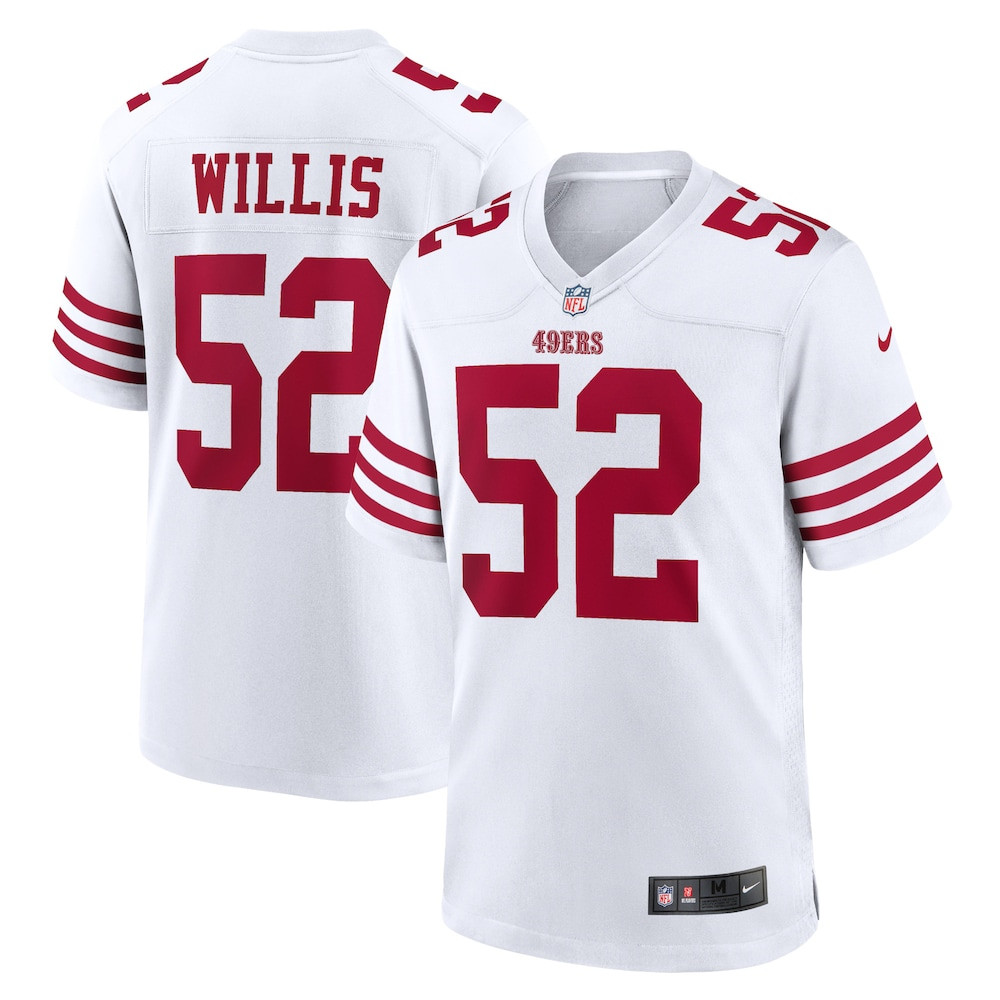 San Francisco 49ers Merch - Men's Patrick Willis Retired Player Game Jersey, White  - Best Football Gifts