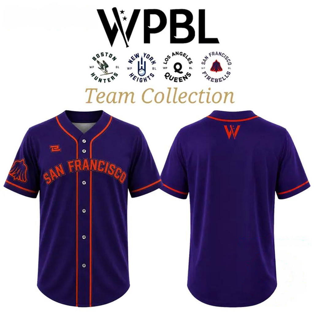 San Francisco Firebells 2026 Baseball Jersey San Francisco Merch Best Gifts For Him