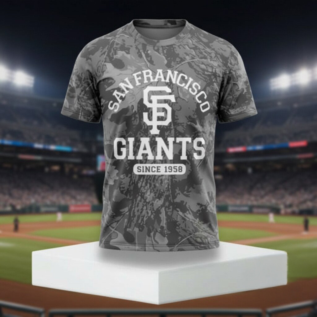 San Francisco Giants 2026 Since 1958 Camo T-Shirt SF Giants Merch Gift For Baseball Fans