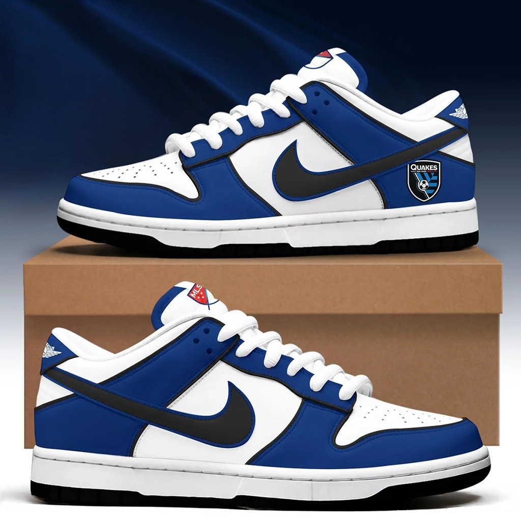 San Jose Earthquakes Shoes Sneakers 2026 SJ Earthquakes Merch Present For Football Fans