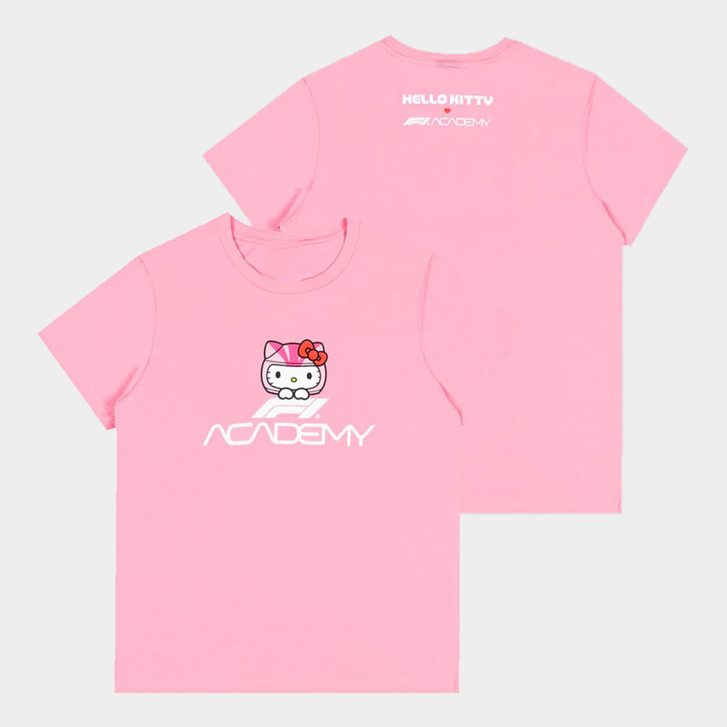 Sanrio Merch Hello Kitty And Friends x F1 ACADEMY Logo T-Shirt Gifts For Sister