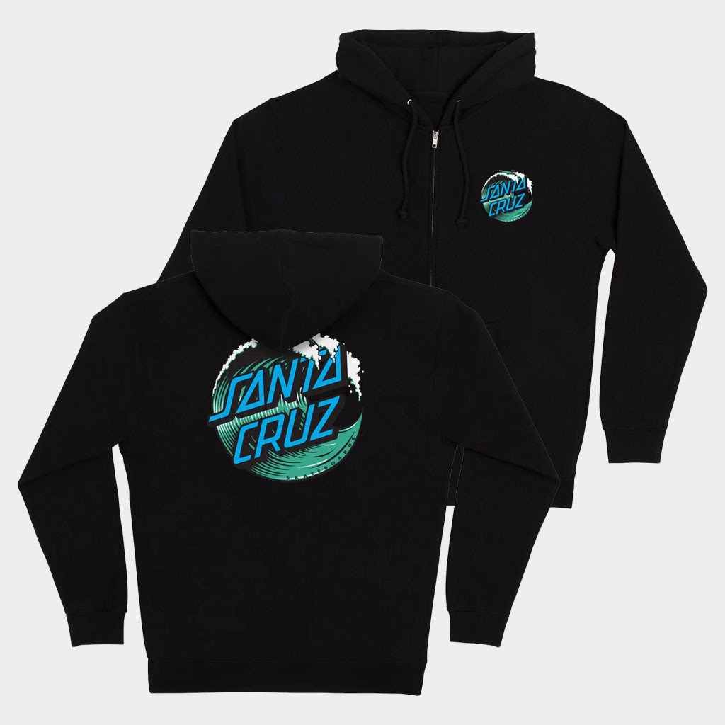 Santa Cruz Merch 2026 Wave Dot Santa Cruz Zip Hoodie Best Birthday Gift For Brothers