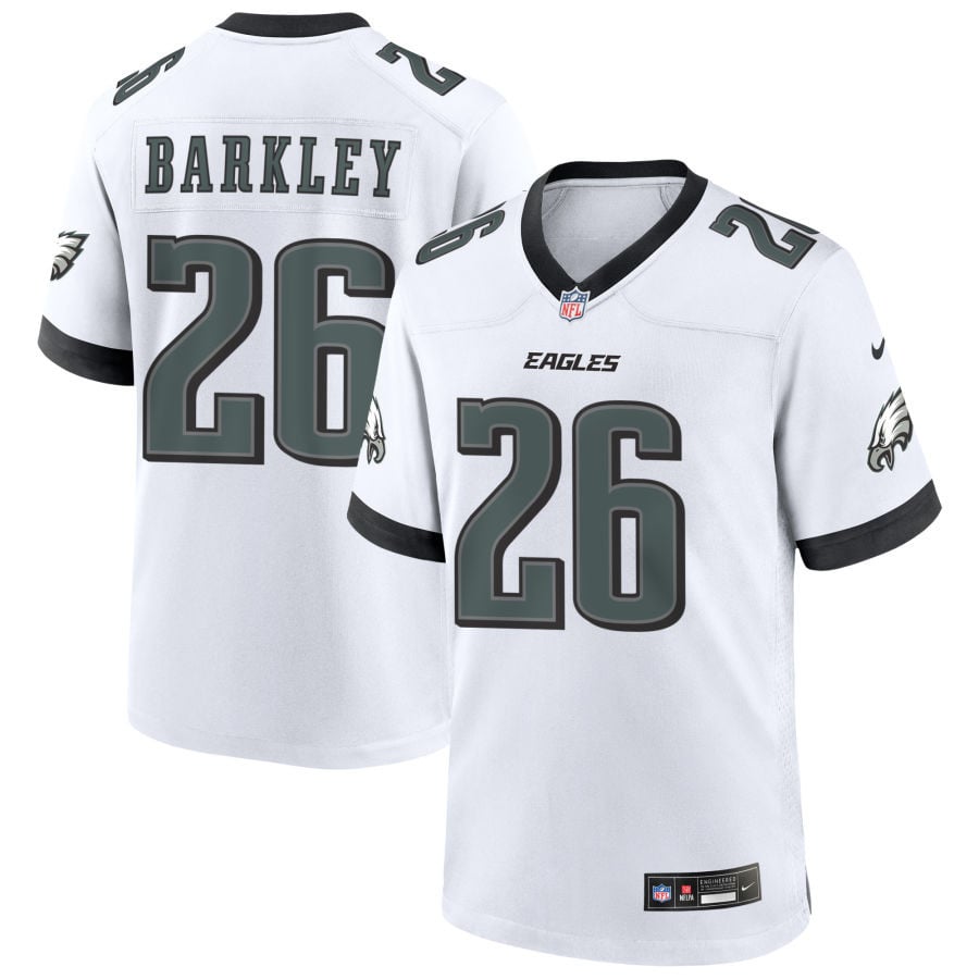 Saquon Barkley Philadelphia Eagles 2025 Game Jersey - White