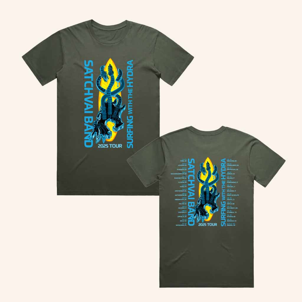 Satriani Merch Surfing With The Hydra Tour 2025 T-Shirt Music Related Gifts For Guys