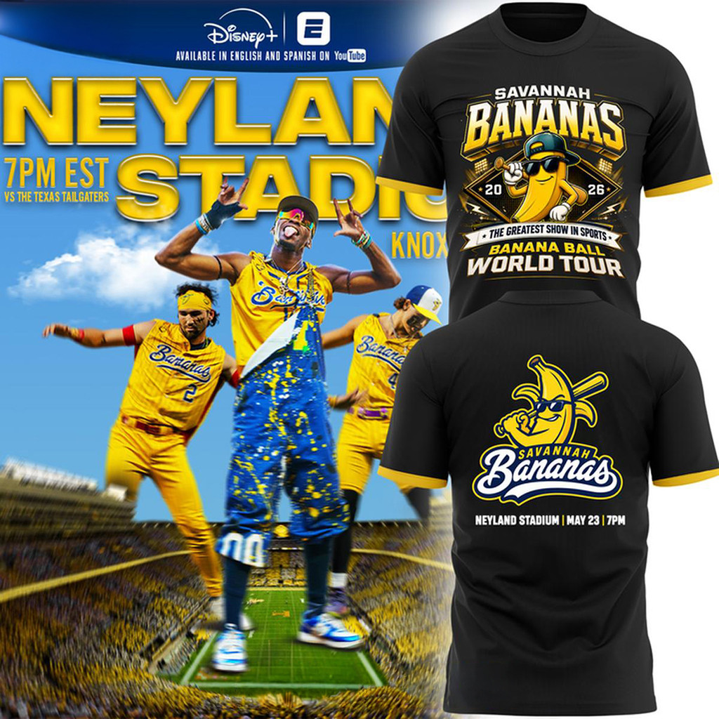 Savannah Bananas At Neyland Stadium 2026 Celebrate T-Shirt Savannah Bananas Merch Gift Ideas