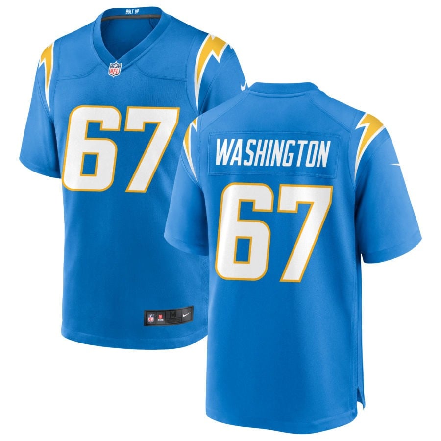 Savion Washington Los Angeles Chargers 2025 Game Jersey - Powder Blue