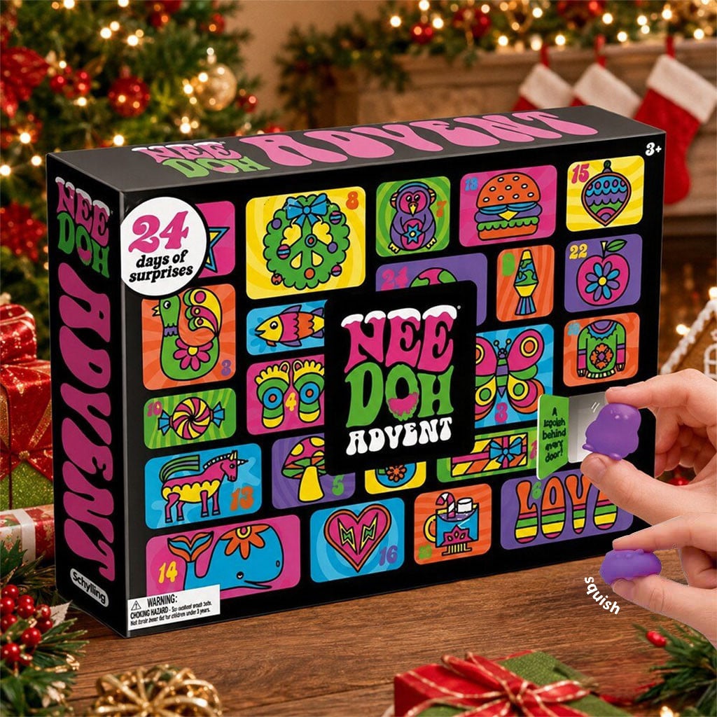 Schylling Needoh Advent Calendar 24 Days Of Christmas Ornaments Needoh Merch Gift For Xmas