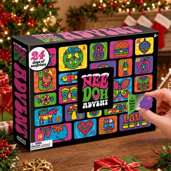 Schylling Needoh Advent Calendar 24 Days Of Christmas Ornaments Needoh Merch Gift For Xmas