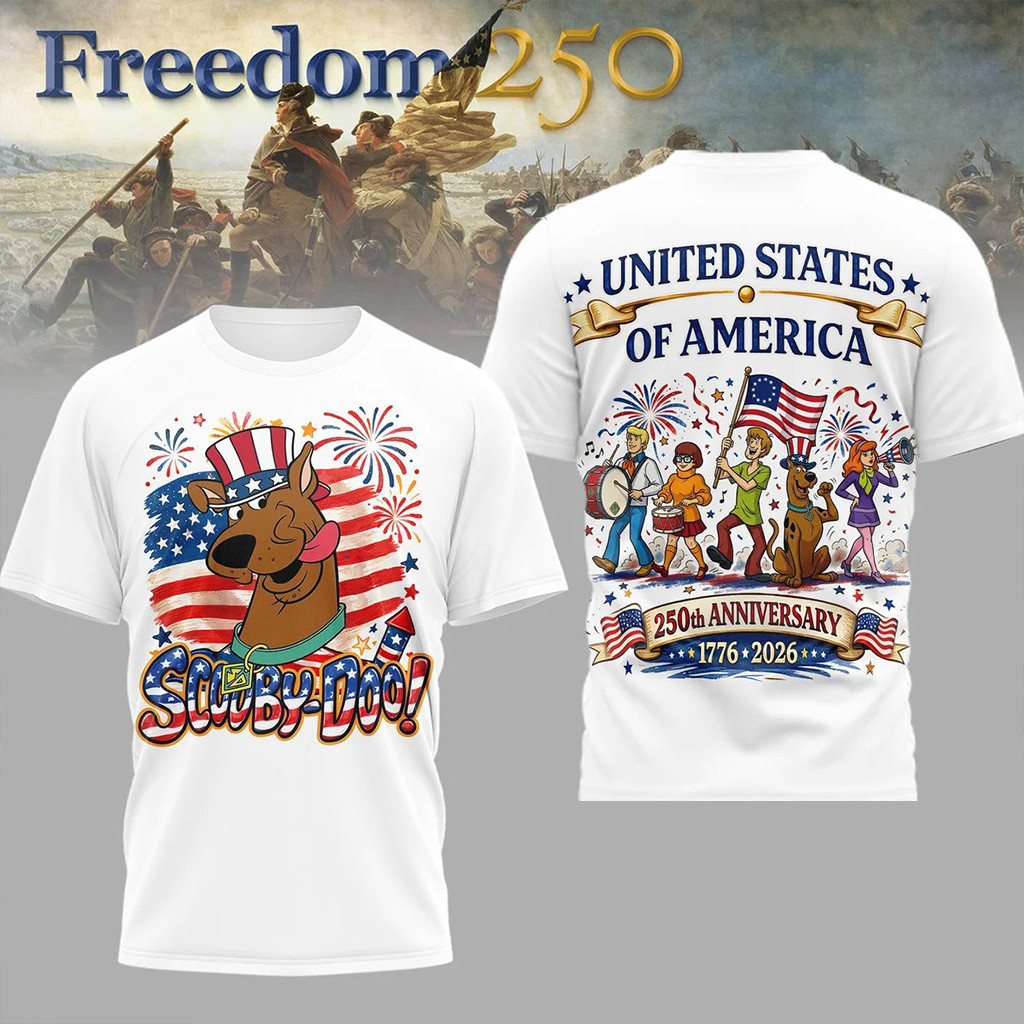 Scooby-Doo 250th Anniversary 1776-2026 T-Shirt 4th Of July Gifts For Friends