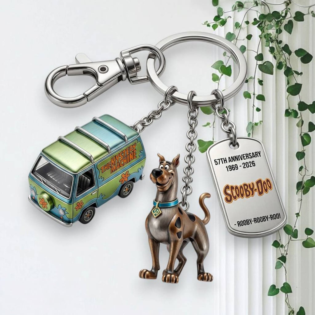Scooby Doo 57Th Anniversary 1969 2026 Keychain Scooby Doo Merch Movie Gifts For Him