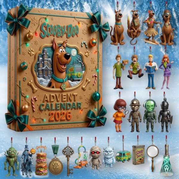 Scooby-Doo Holiday Advent Calendar 2026 Christmas Ornaments Scooby-Doo Merch Gift For Fans - Image 2