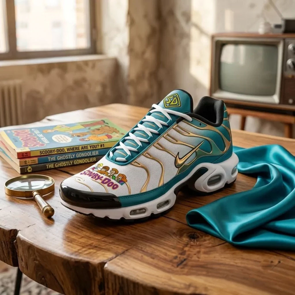 Scooby Doo Mystery Machine Teal Shoes Sneakers Scooby Doo Merch Birthday Gift For Brothers