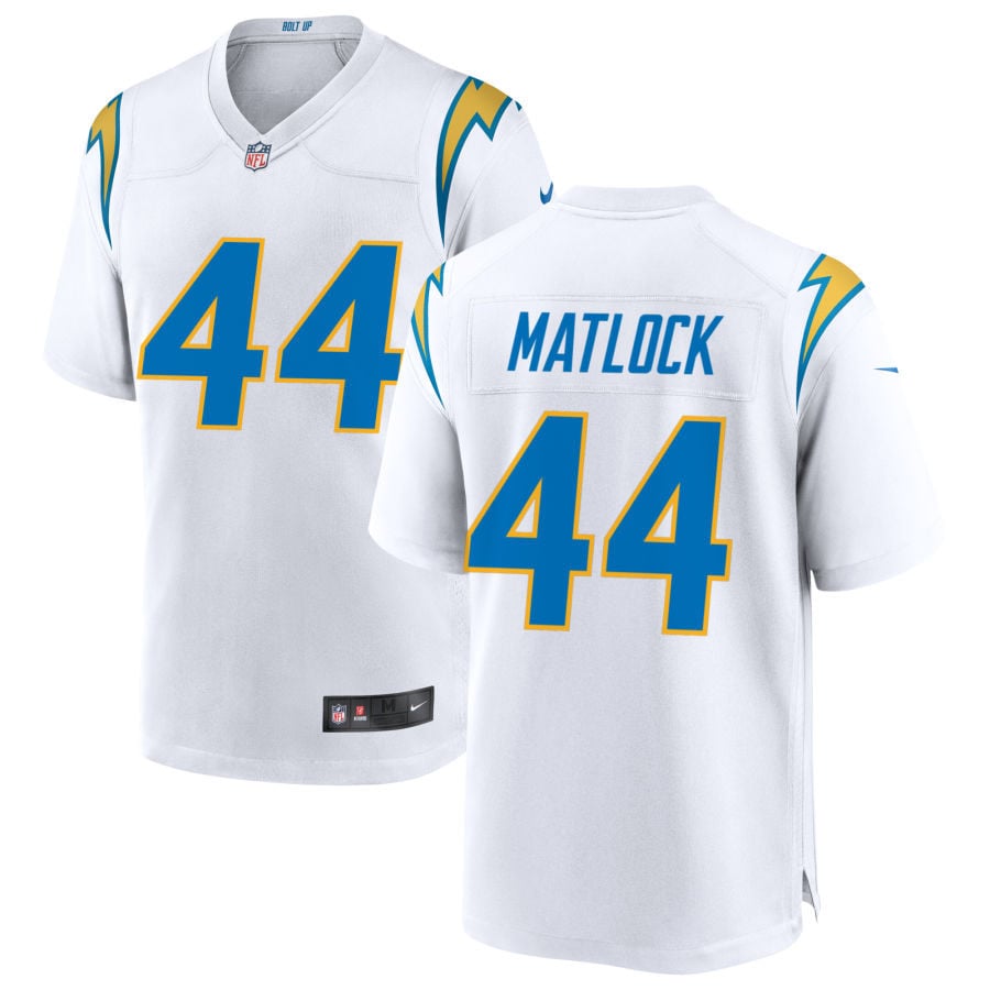 Scott Matlock Los Angeles Chargers 2025 Game Jersey - White