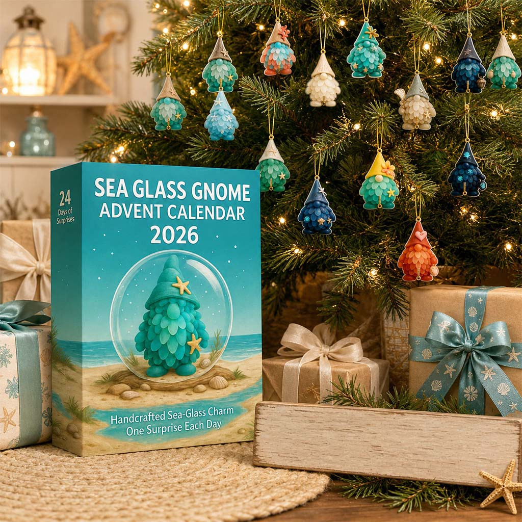 Sea Glass Gnome Advent Calendar 24 Day Of Surprise Christmas Gift For Daughter