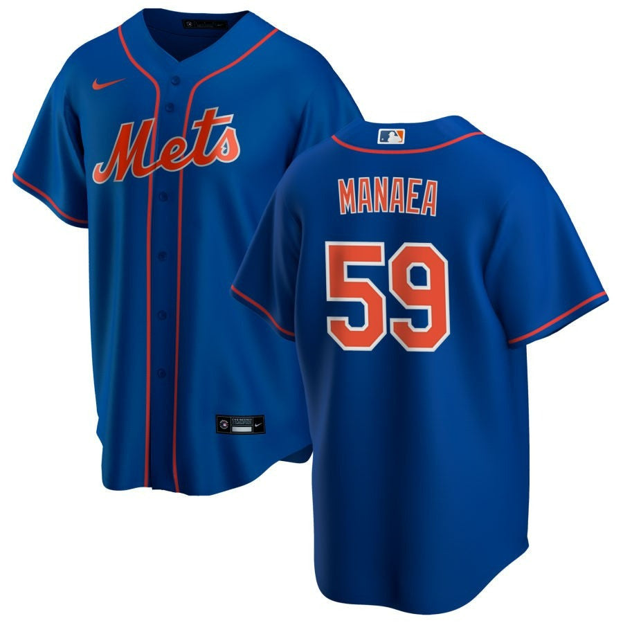 Sean Manaea New York Mets 2025 Alternate Replica Jersey - Royal