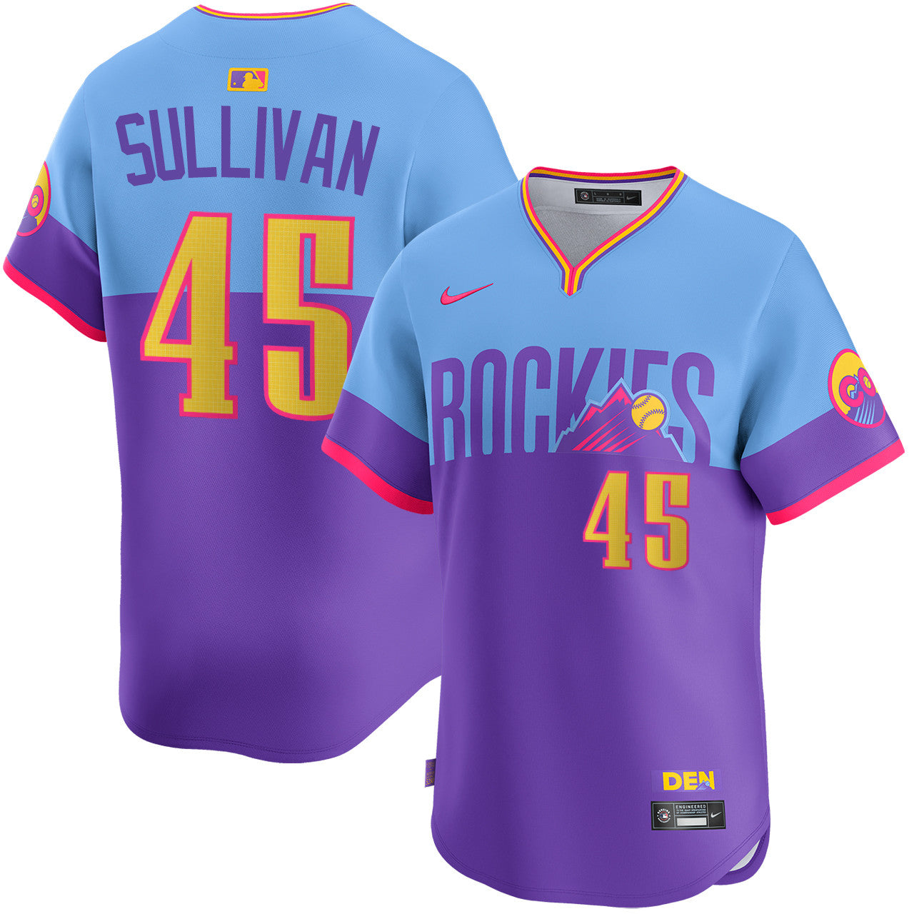 Sean Sullivan Colorado Rockies City Connect Limited Jersey - Purple