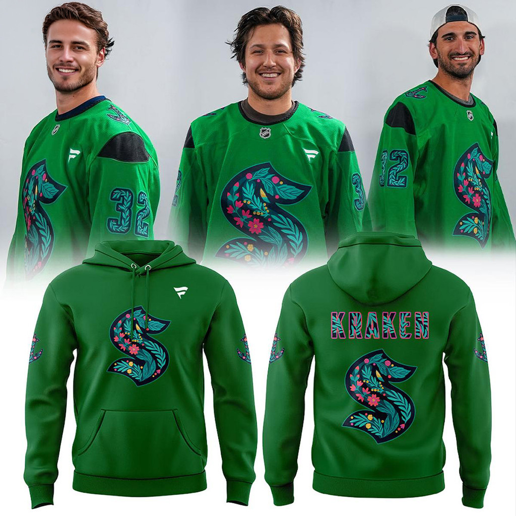 Seattle Kraken Green Night 2026 Hoodie Seattle Kraken Merch Gifts For Hockey Enthusiasts
