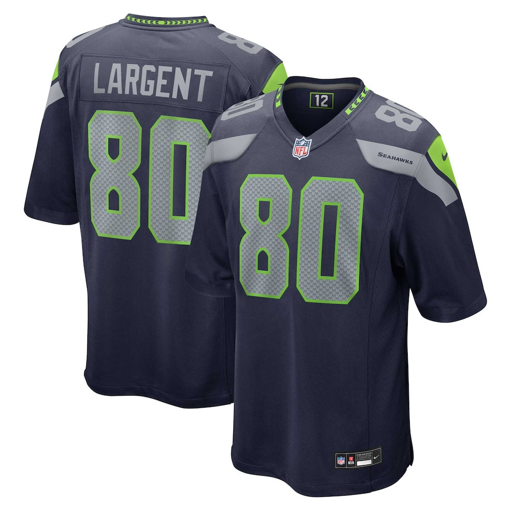 Seattle Seahawks Merch - Men's Steve Largent College Retired Player Game Jersey, Navy - Cool Gifts For Football Fans