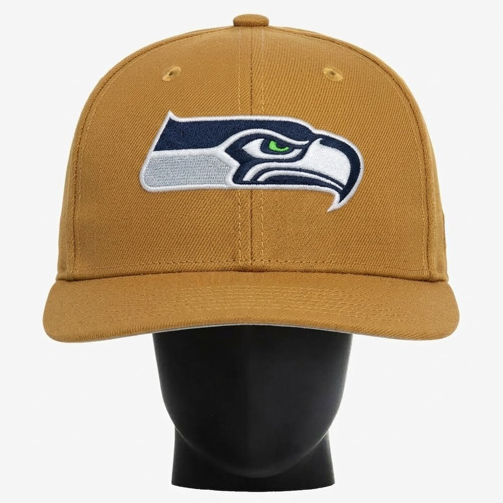 Seattle Seahawks Merch - Unisex Noggin Boss Big Hat, Gold - Best Birthday Gift For Football Lovers