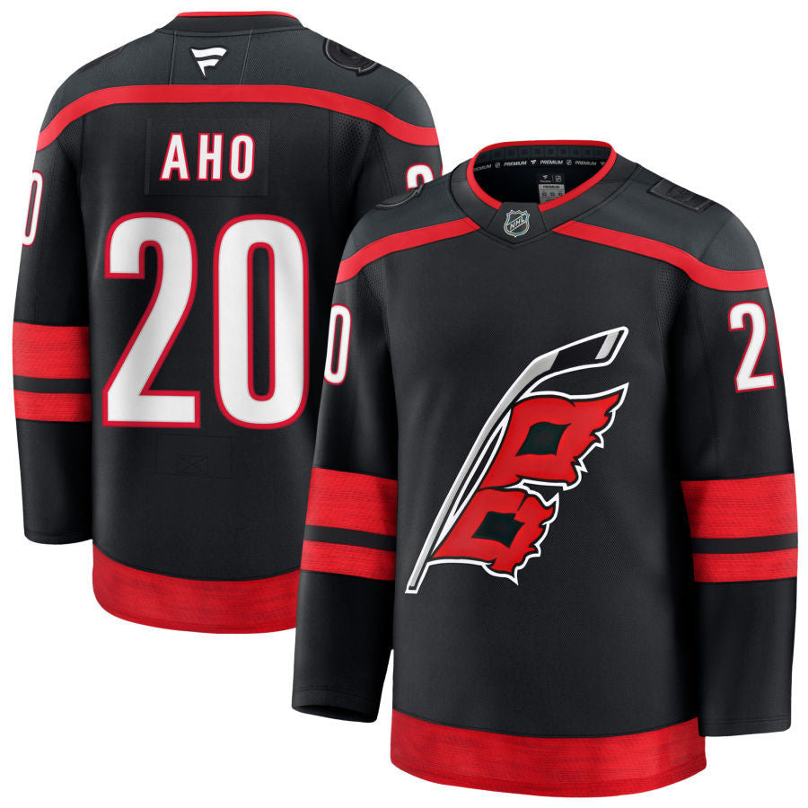 Sebastian Aho Carolina Hurricanes 2025 Home Jersey - Black 1 Sebastian Aho Carolina Hurricanes 2025 Home Jersey - Black