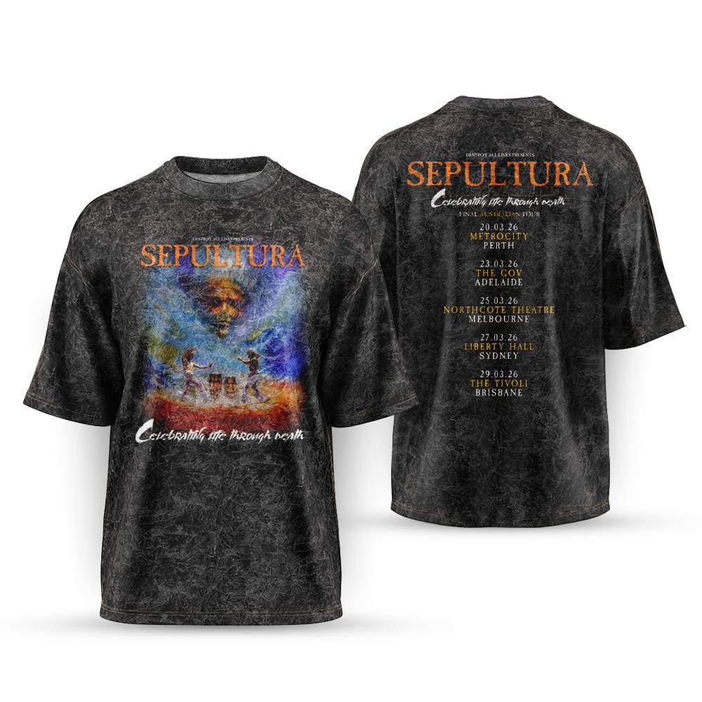 Sepultura Tour Shirt 2026 Celebrating Life Through Death Band T-Shirt Sepultura Merch