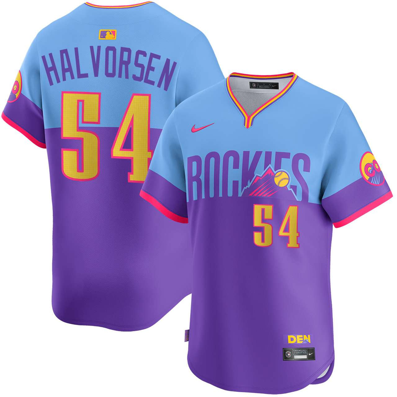 Seth Halvorsen Colorado Rockies City Connect Limited Jersey - Purple