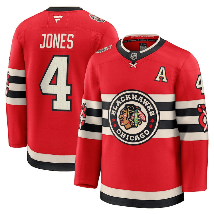 Seth Jones Chicago Blackhawks 2025 Winter Classic Premium Red Jersey
