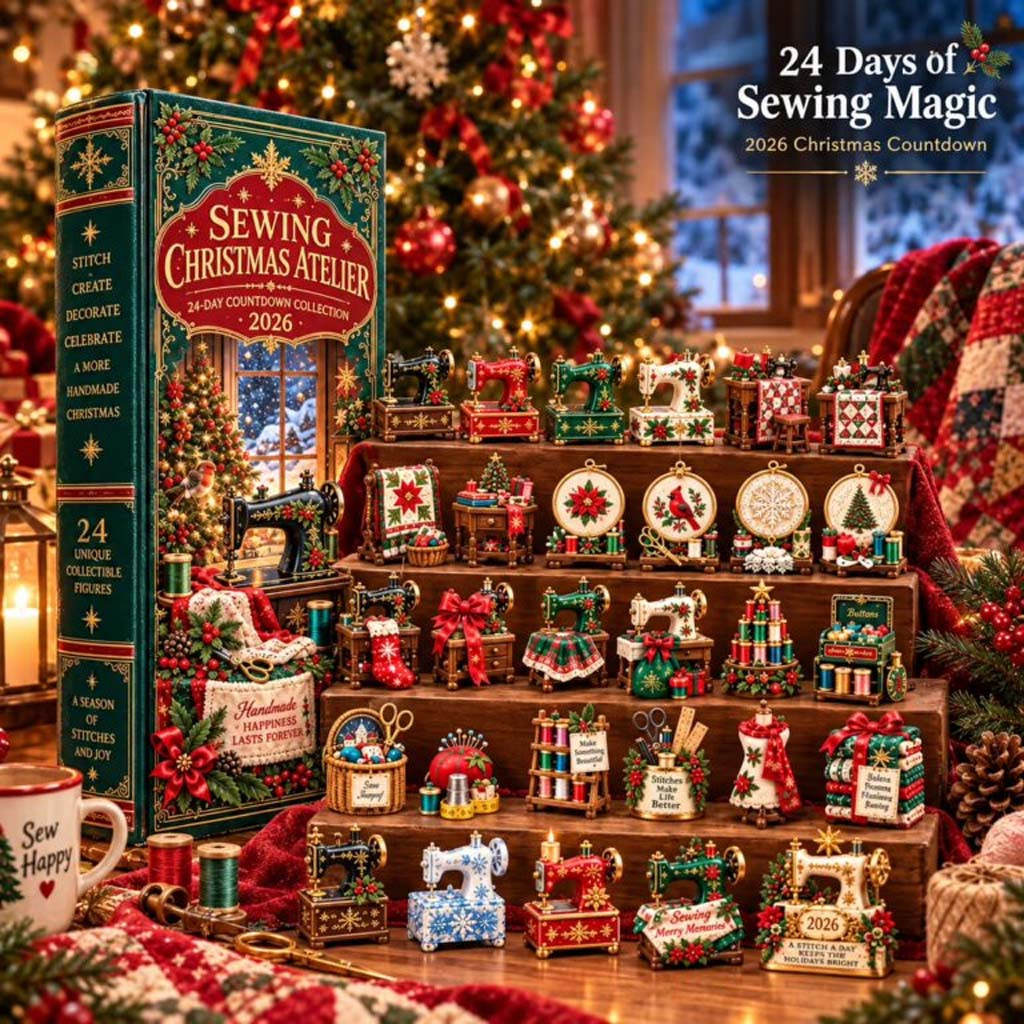 Sewing Christmas Atelier Advent Calendar 2026 24-Day Countdown Collection Xmas Ornaments