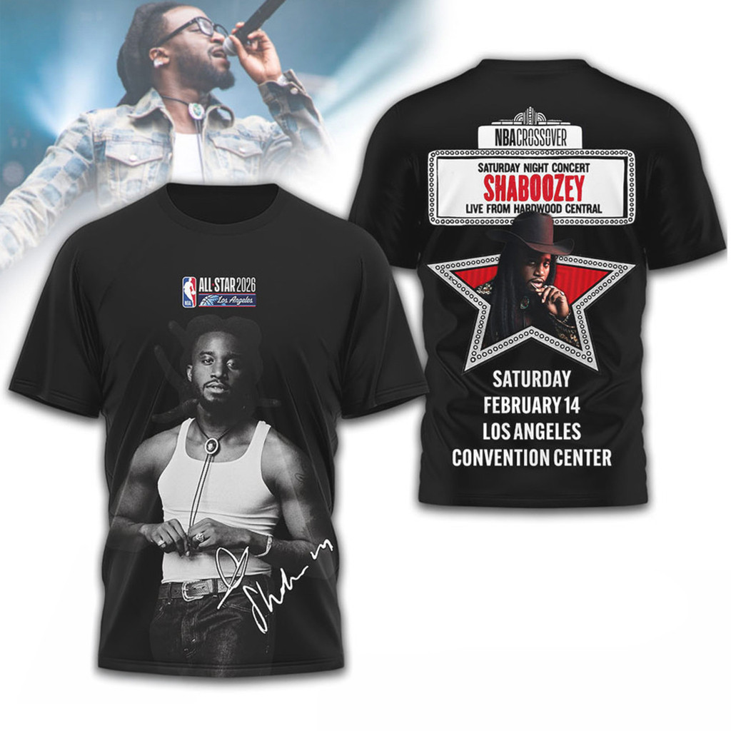 Shaboozey Crossover All Star 2026 Saturday Night Concert T-Shirt Shaboozey Merch Fan Gifts