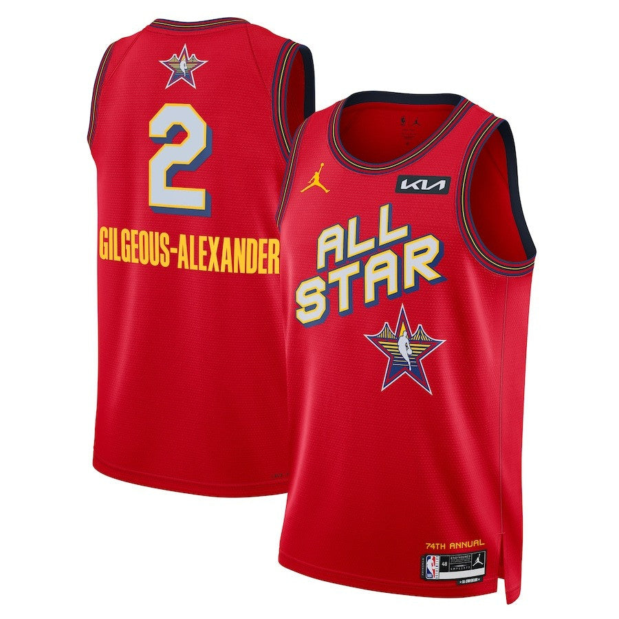Shai Gilgeous-Alexander 2025 NBA All-Star Game Swingman Player Red Jersey 1 Shai Gilgeous-Alexander 2025 NBA All-Star Game Swingman Player Red Jersey