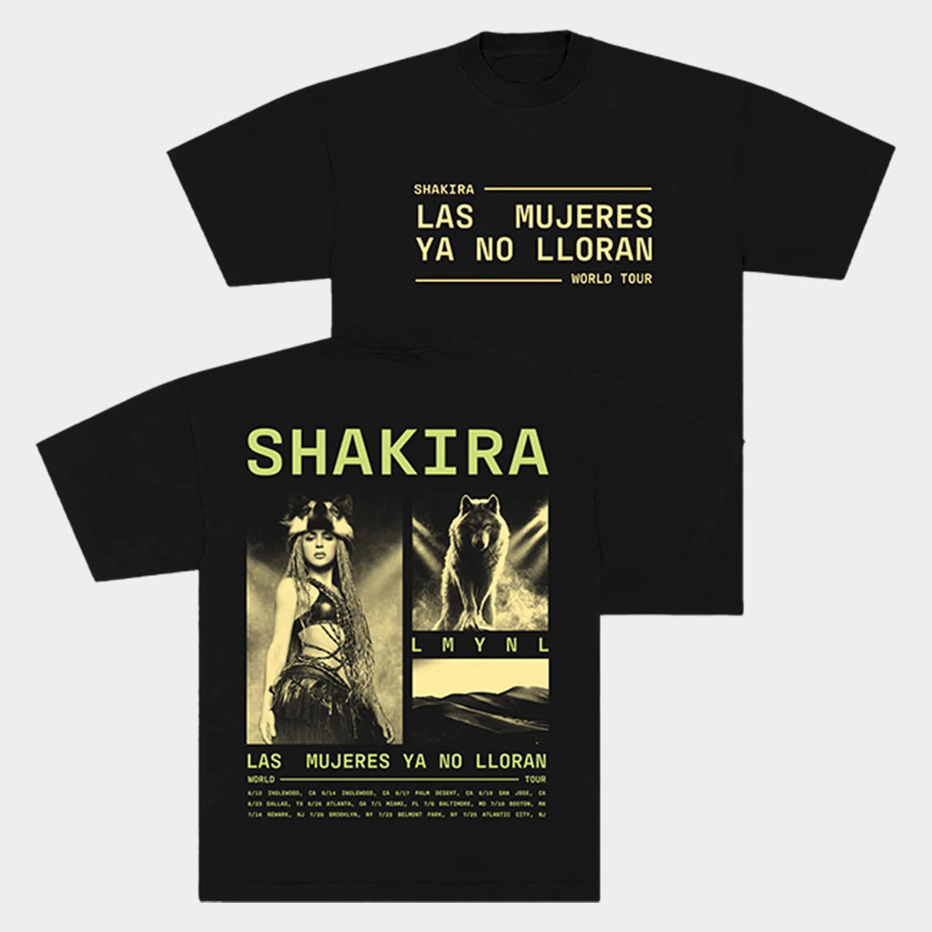 Shakira Merch 2026 LMYNL World Tour Grid T-Shirt Shakira Tour Merch Gift For Music Lovers