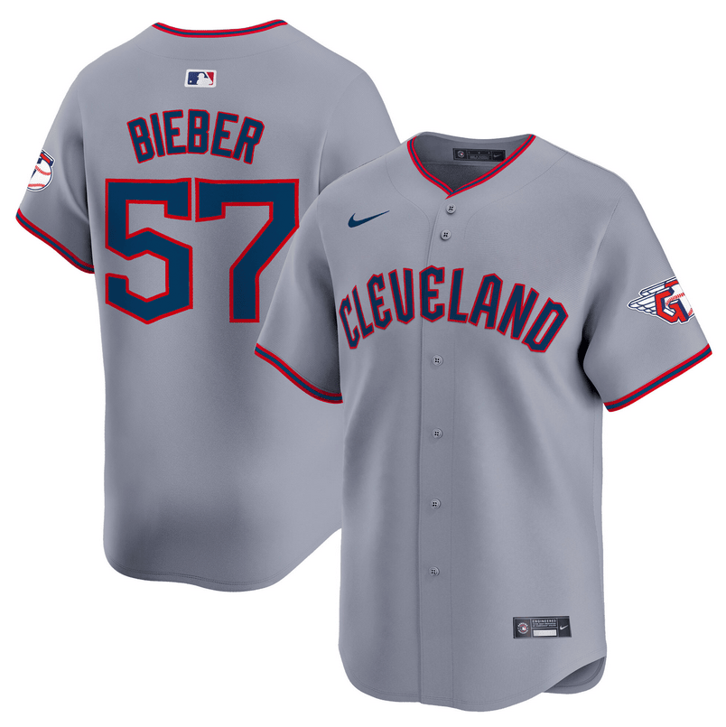 Shane Bieber Cleveland Guardians 2025 Vapor Premier Limited Jersey - Gray