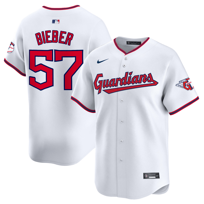 Shane Bieber Cleveland Guardians 2025 Vapor Premier Limited Jersey - White