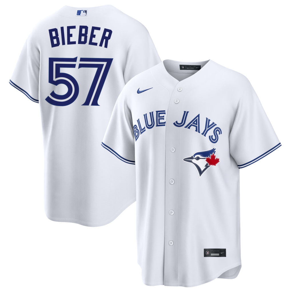 Shane Bieber Toronto Blue Jays 2026 Home Jersey - White