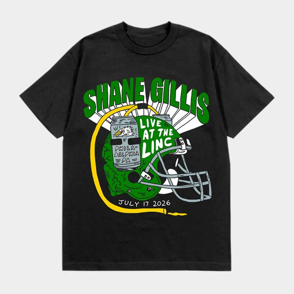 Shane Gillis Merch 2026 Philly Helmet T-Shirt Shane Gillis Live At The Linc Shirt Gift For Fans
