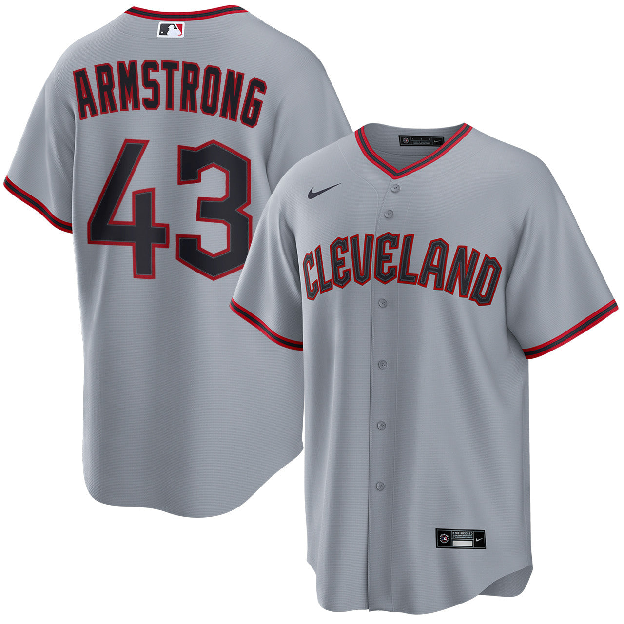 Shawn Armstrong Cleveland Guardians 2026 Road Jersey - Grey