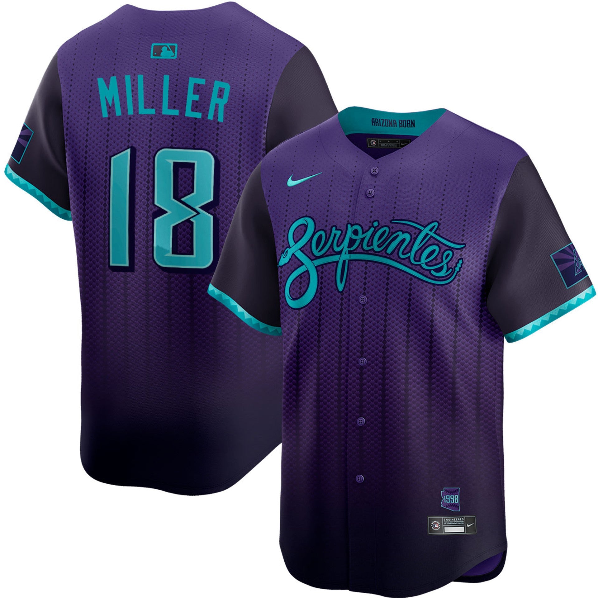 Shelby Miller Arizona Diamondbacks 2025 City Connect Limited Jersey - Purple
