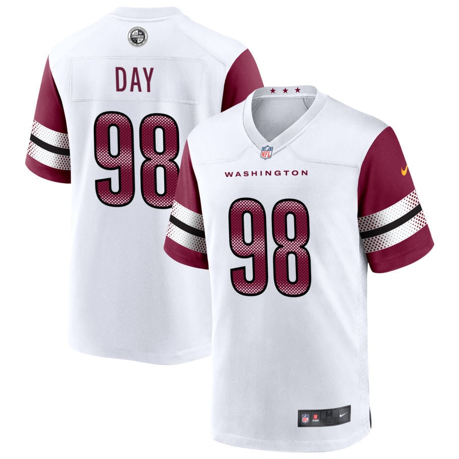 Sheldon Day Washington Commanders 2025 Game Player Jersey - White